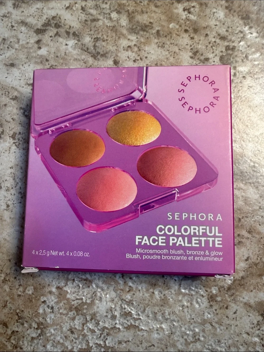 Sephora Colorful Face Pallet 02 medium to tan. 4 colors, new in box